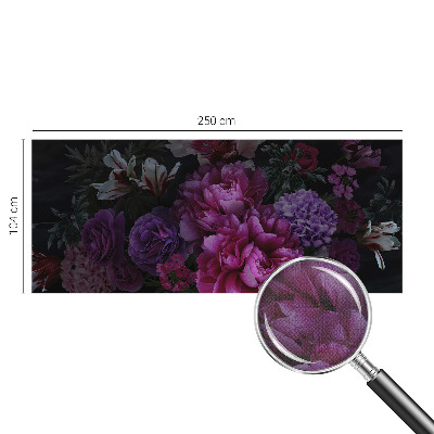 Carta da parati panoramica effetto 3D Eleganza floreale