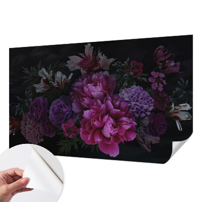 Carta da parati panoramica effetto 3D Eleganza floreale