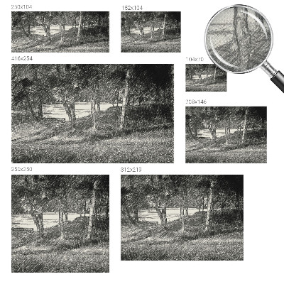 Carta da parati effetto profondità Un paesaggio tranquillo