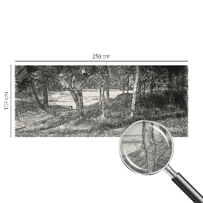 Carta da parati effetto profondità Un paesaggio tranquillo