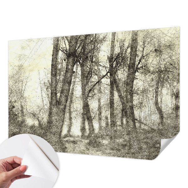 Carta da parati per cameretta Malinconia della foresta