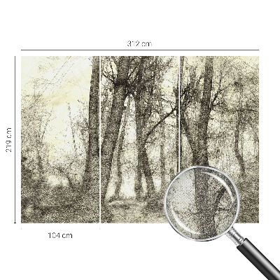 Carta da parati per cameretta Malinconia della foresta