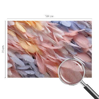 Fotomurale per bambini Piume pastello