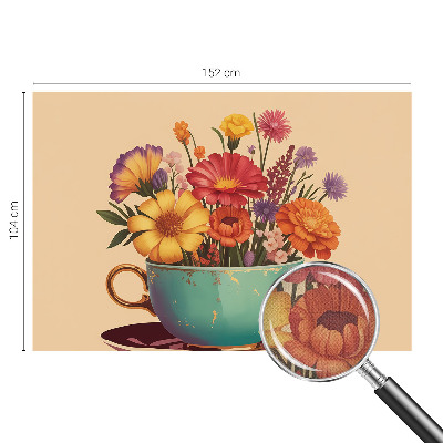 Carta da parati panoramica effetto 3D Un bouquet colorato