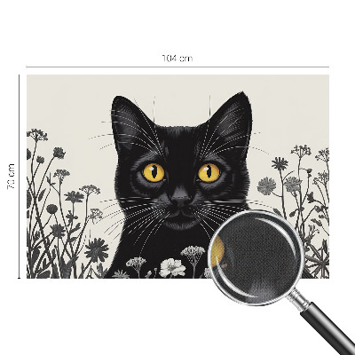 Carta da parati effetto profondità Fiori per gatti