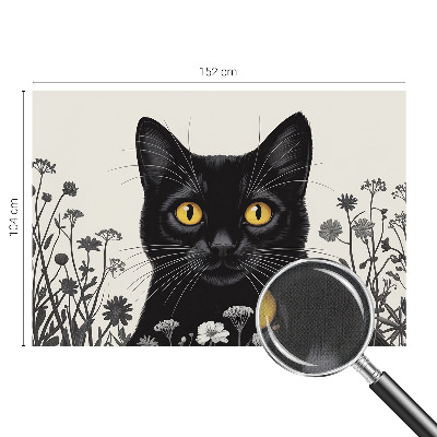 Carta da parati effetto profondità Fiori per gatti