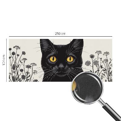 Carta da parati effetto profondità Fiori per gatti