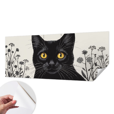 Carta da parati effetto profondità Fiori per gatti