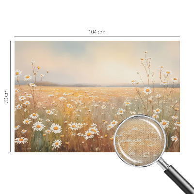 Carta da parati effetto profondità prato fiorito