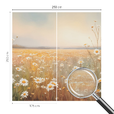 Carta da parati effetto profondità prato fiorito