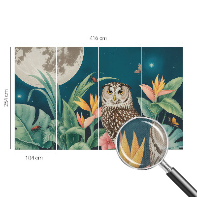 Carta da parati cameretta Safari lunare