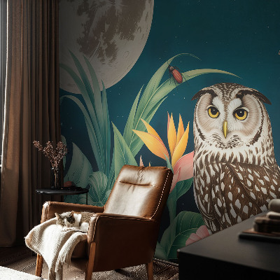 Carta da parati cameretta Safari lunare