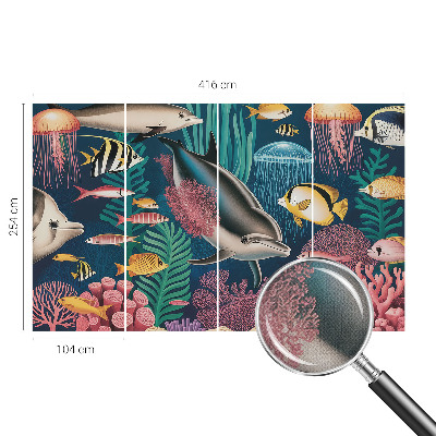 Carta da parati cameretta Fauna sottomarina