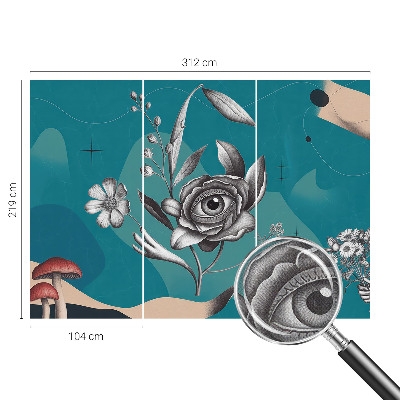 Fotomurale per cameretta Occhio di rosa