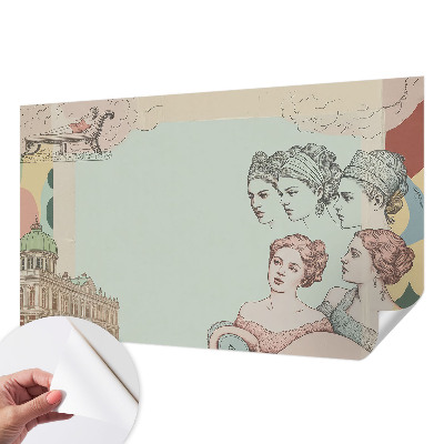 Carta da parati per cameretta Collage classico