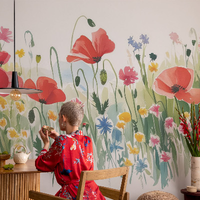 Fotomurale per bambini prato estivo