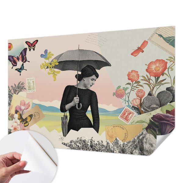Carta da parati 3D Collage romantico