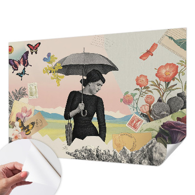 Carta da parati 3D Collage romantico