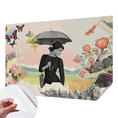 Carta da parati 3D Collage romantico