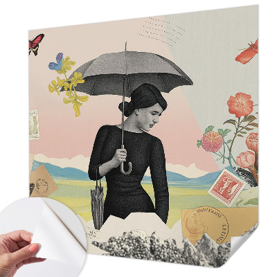 Carta da parati 3D Collage romantico