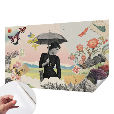 Carta da parati 3D Collage romantico