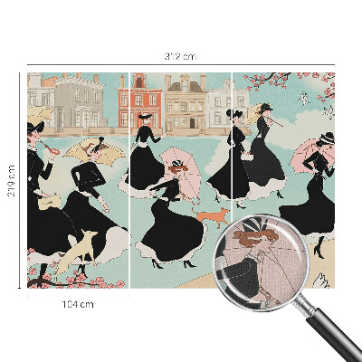 Fotomurale 3D Donne che camminano