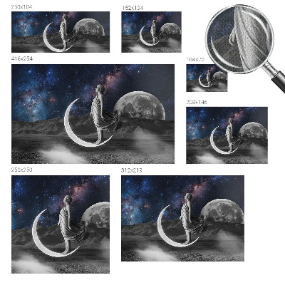 Carta da parati panoramica effetto 3D Sogni notturni