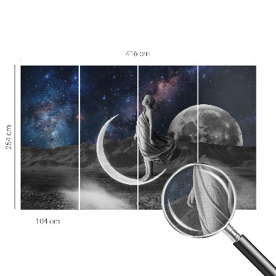 Carta da parati panoramica effetto 3D Sogni notturni