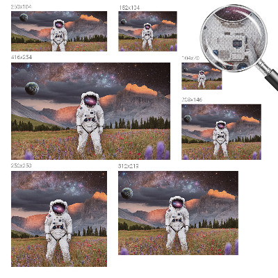 Fotomurale effetto 3D Paesaggio cosmico