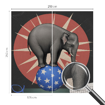 Carta da parati cameretta elefante da circo