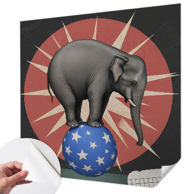 Carta da parati cameretta elefante da circo