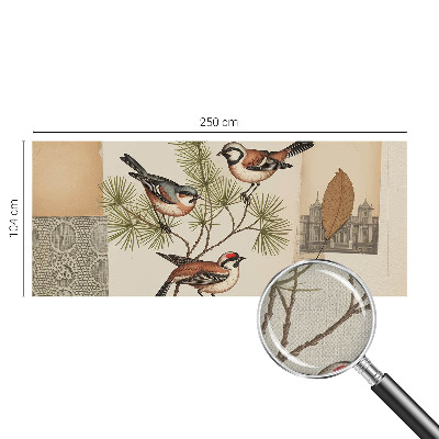 Fotomurale per bambini collage di uccelli