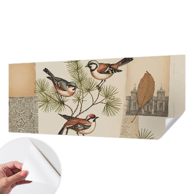 Fotomurale per bambini collage di uccelli