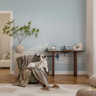 Carta da parati per cameretta Paesaggio minimalista