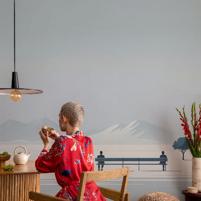 Carta da parati per cameretta Paesaggio minimalista