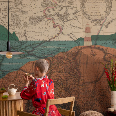 Carta da parati adesiva Mappa storica