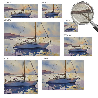 Fotomurale 3D Barca a vela Ovest