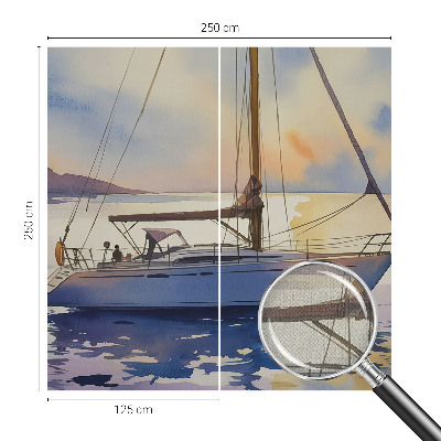 Fotomurale 3D Barca a vela Ovest