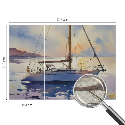Fotomurale 3D Barca a vela Ovest