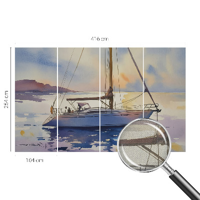 Fotomurale 3D Barca a vela Ovest