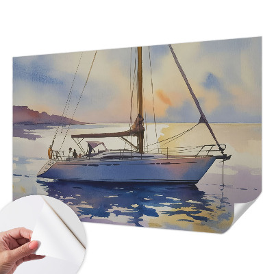 Fotomurale 3D Barca a vela Ovest