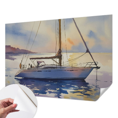 Fotomurale 3D Barca a vela Ovest
