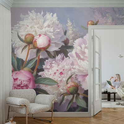 Carta da parati per cameretta Bouquet di peonie