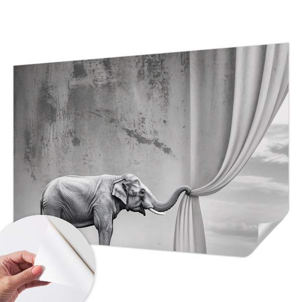 Fotomurale effetto 3D elefante surrealista