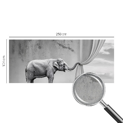 Fotomurale effetto 3D elefante surrealista