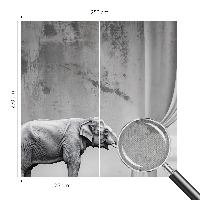 Fotomurale effetto 3D elefante surrealista