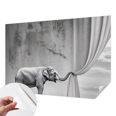 Fotomurale effetto 3D elefante surrealista