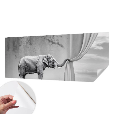 Fotomurale effetto 3D elefante surrealista
