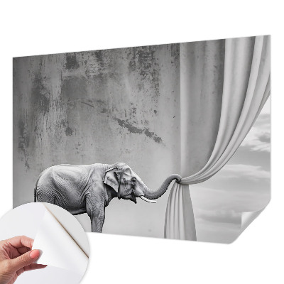 Fotomurale effetto 3D elefante surrealista