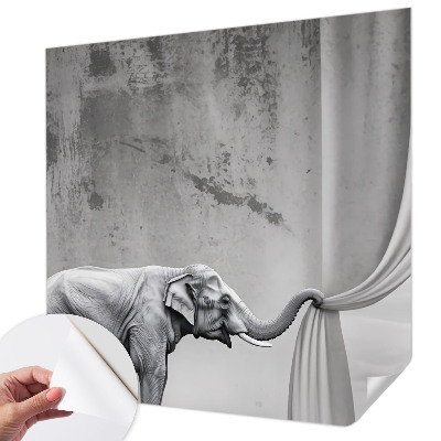 Fotomurale effetto 3D elefante surrealista